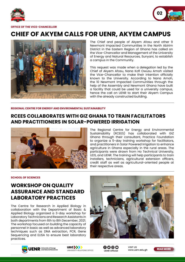 UENR THIS WEEK 10TH DEC2