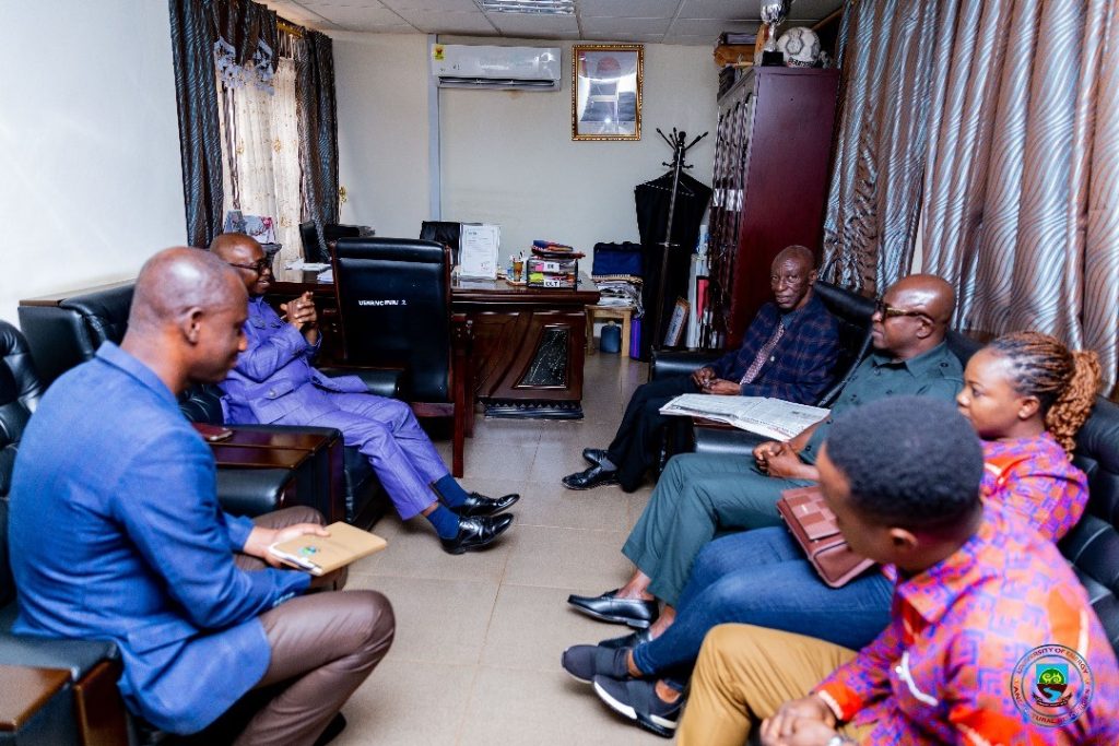 Delegations from Ghana Gas Company Limited led by Mr. Anyimah Edomgbole with the Vice Chancellor the University Council Chairman and the Head of URO