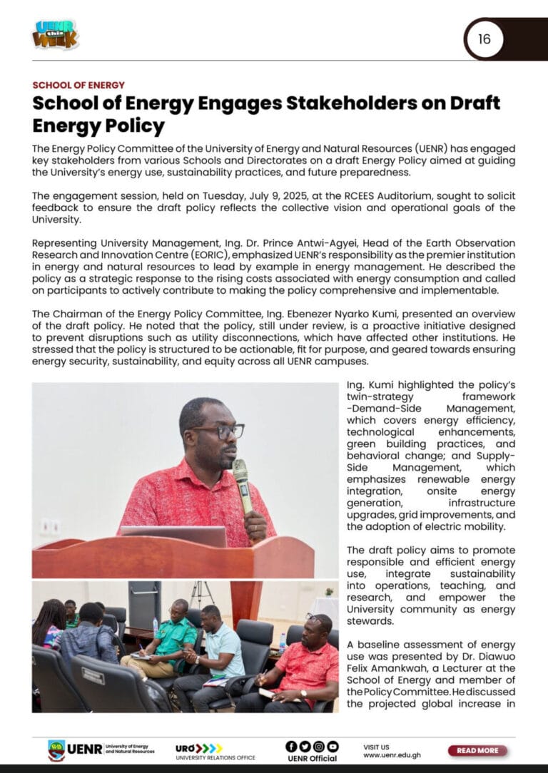 UENR THIS WEEK July 25, 202516