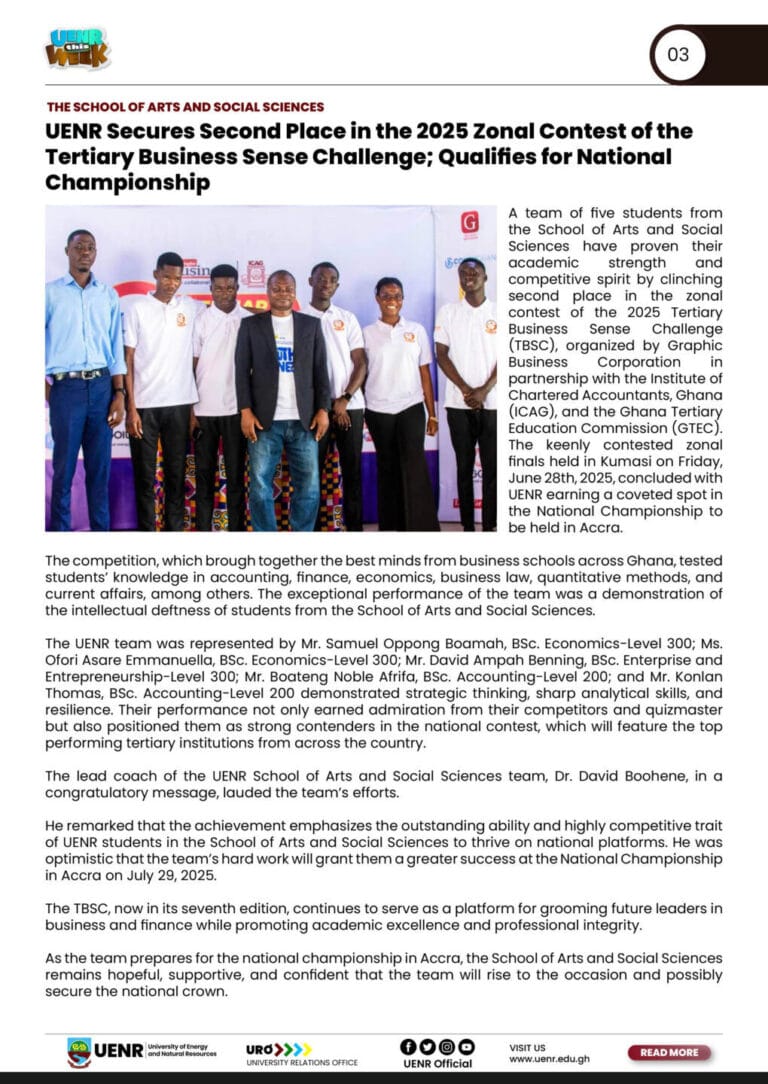 UENR THIS WEEK July 25, 20253