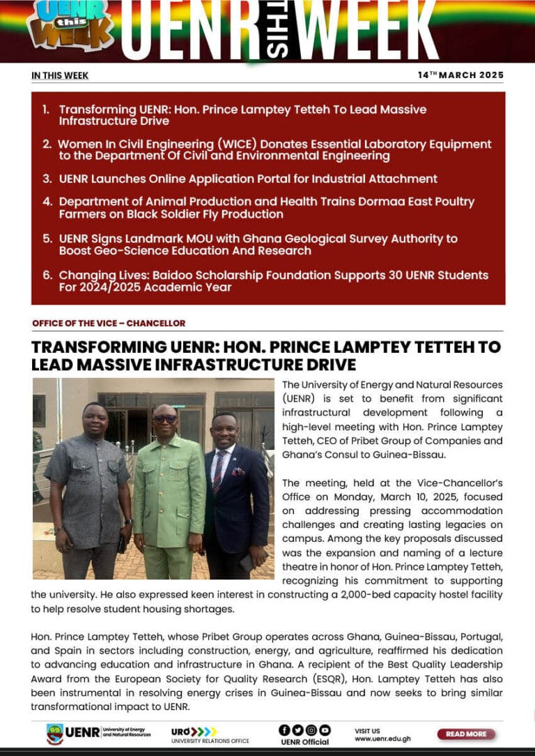 UENR THIS WEEK MAR 14, 2025