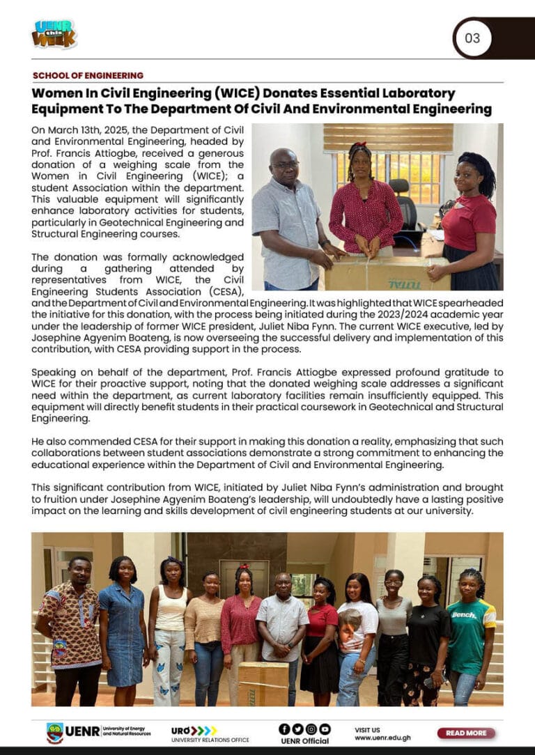 UENR THIS WEEK MAR 14, 20253