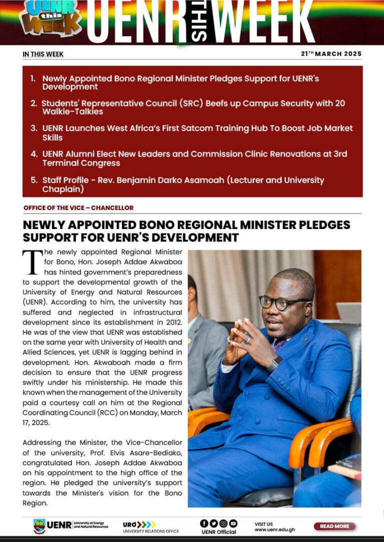 UENR THIS WEEK MAR 21, 2025