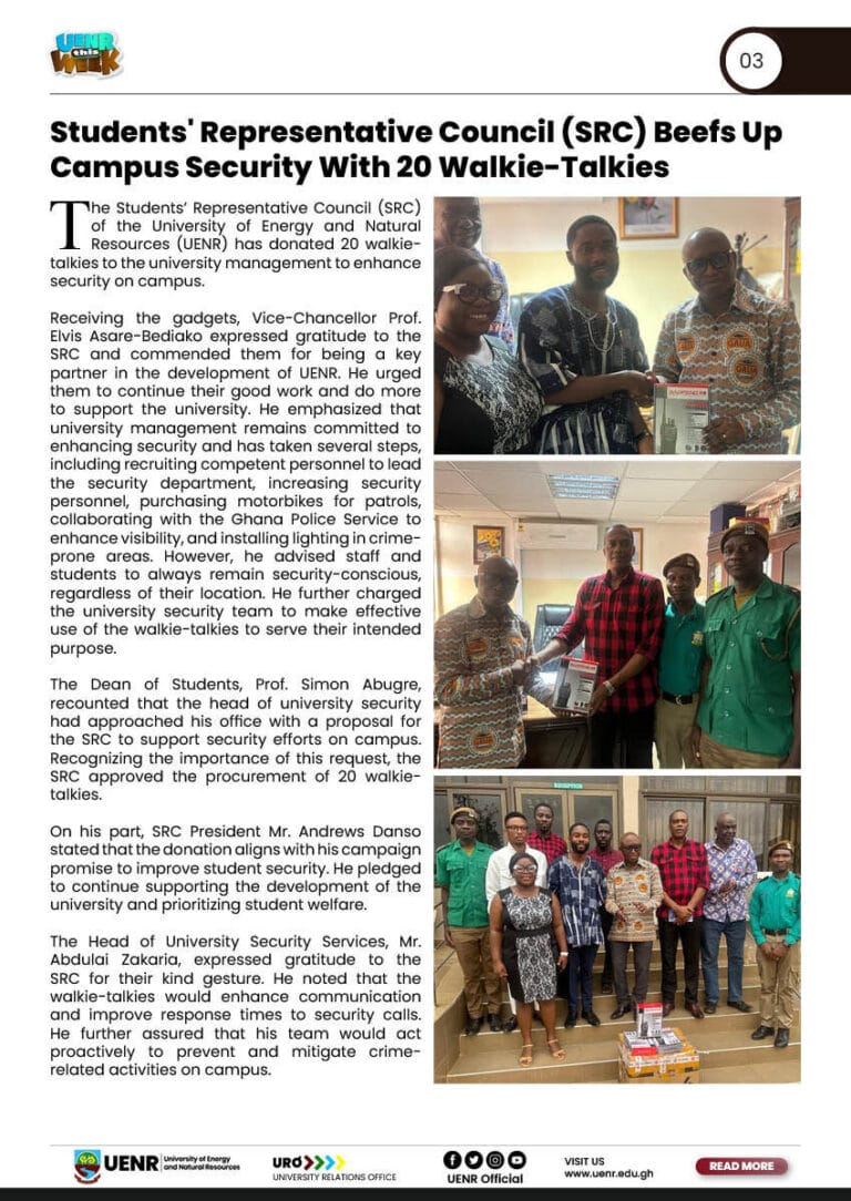 UENR THIS WEEK MAR 21, 20253