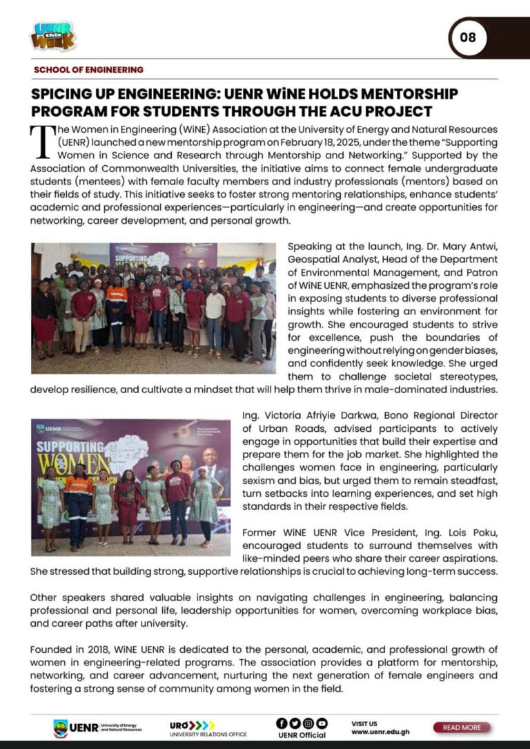 UENR THIS WEEK MARCH 7, 20258
