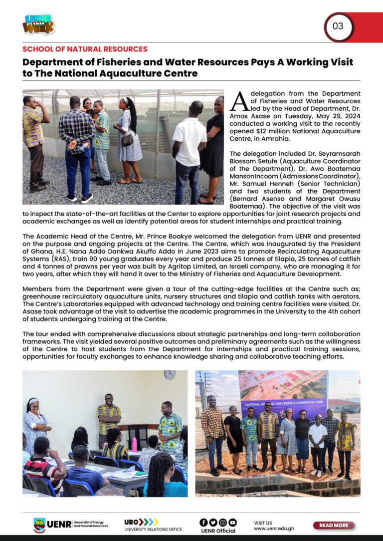 UENR THIS WEEK 7TH JUNE 20243