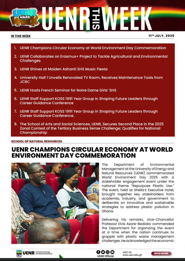 UENR THIS WEEK JULY 11, 2025