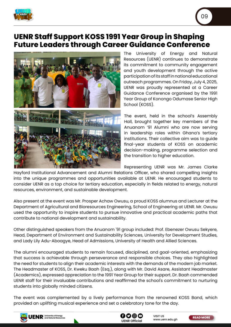 UENR THIS WEEK JULY 11, 20259