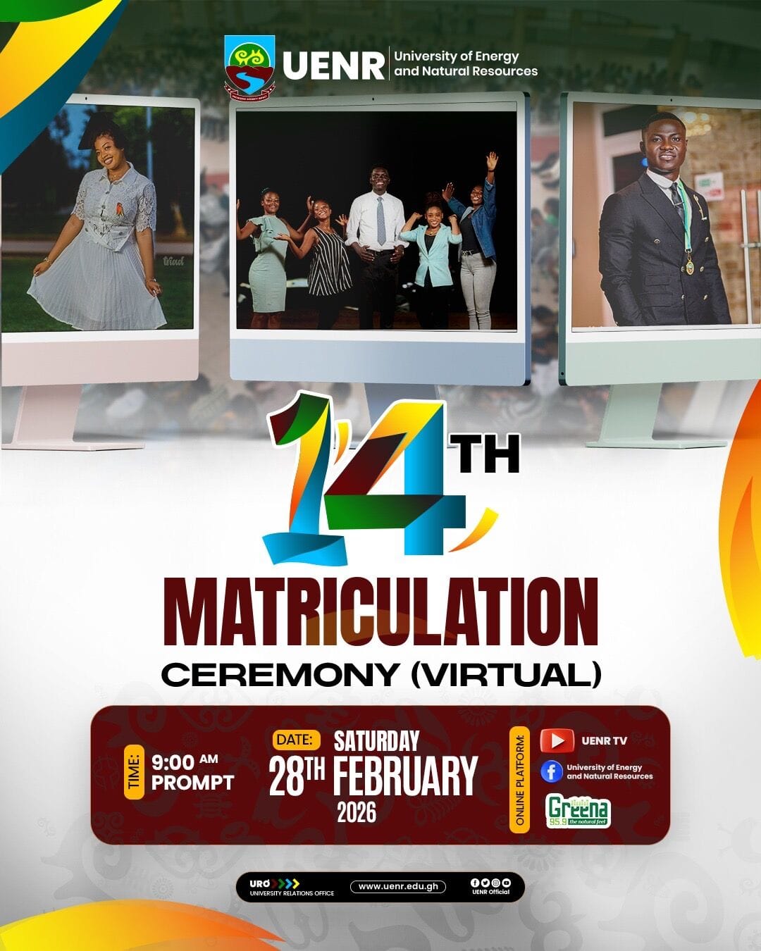 INVITATION TO THE 14TH VIRTUAL MATRICULATION CEREMONY FOR 2025/2026 ACADEMIC YEAR 1 INVITATION TO THE 14TH VIRTUAL MATRICULATION CEREMONY FOR 2025/2026 ACADEMIC YEAR