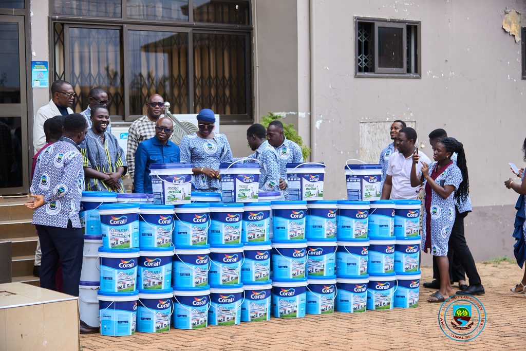 UENR Alumni Association Donates 55 Buckets of Paint to Support University Face-lift Project 1 URO 17