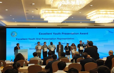 Ms. Adipah receiving recognition